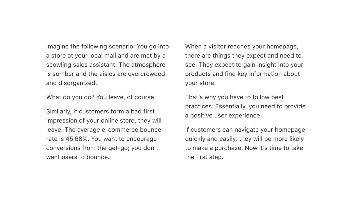 Shopify Text Section