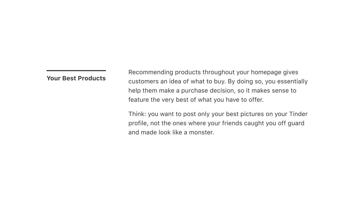 Shopify Text Section