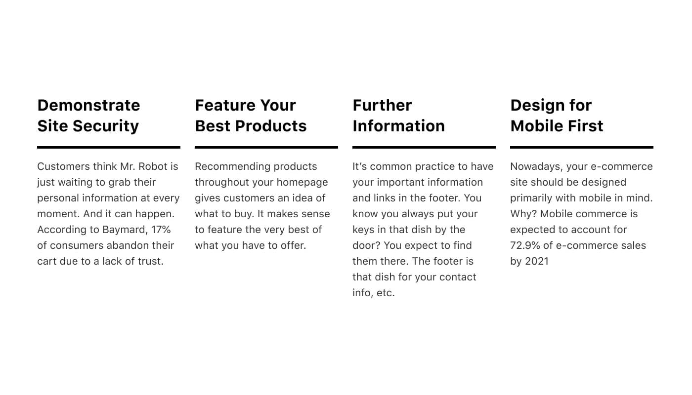 Shopify Text Section