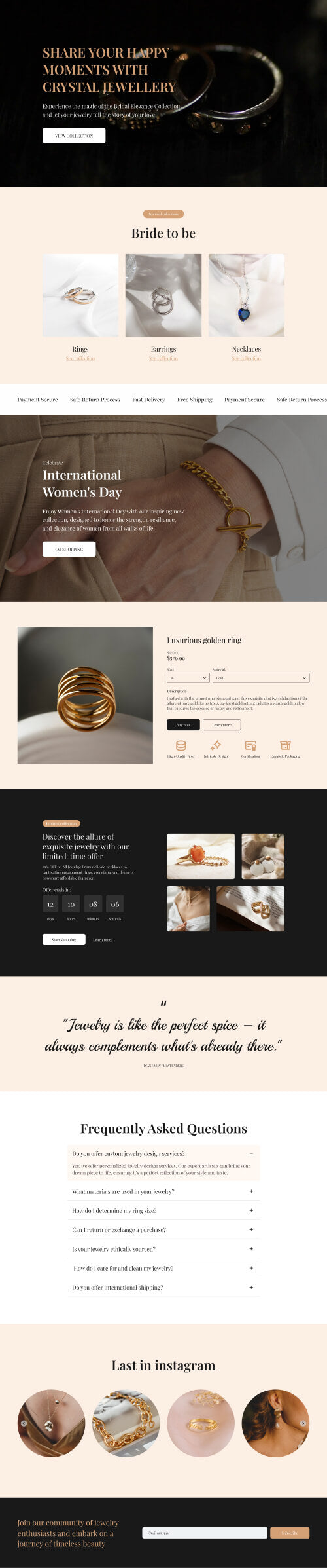 Shopify Landing Page - Rainier